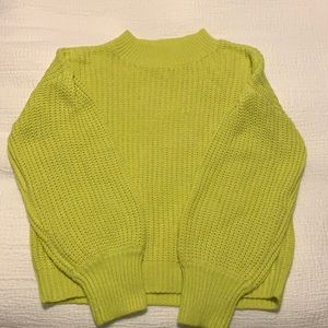 GB girls green cowl neck sweater size large